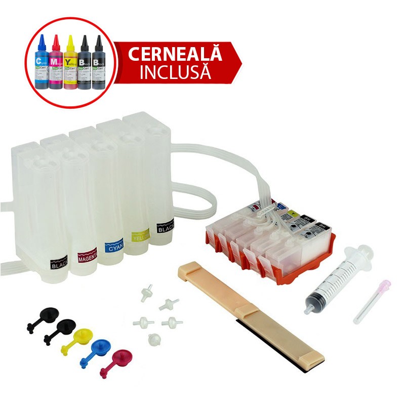 Sistem de alimentare continua CISS HP364 cu 5 cartuse fara cerneala - imagine 3